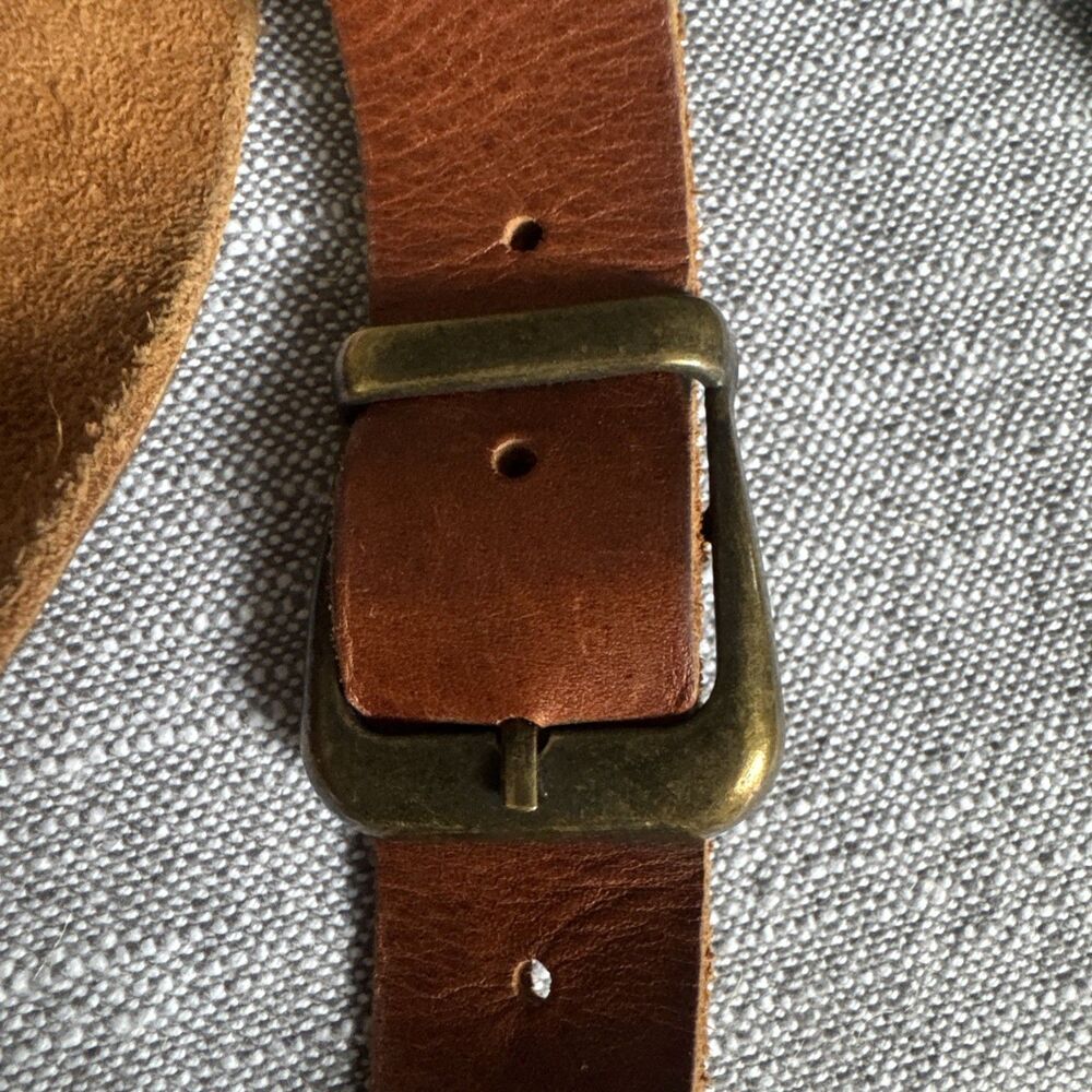 Unbranded Authentic Leather Crossbody Satchel Bag Brown - Picture 6 of 8